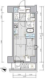 ミライズ横濱SOUTHレジデンス 4階1DKの間取り