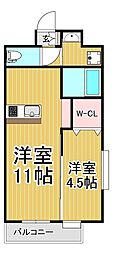 ＬＩＢＥＲＴＥ鹿児島中央 5階1LDKの間取り