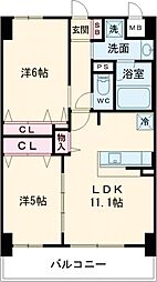 SORA.21 5階2LDKの間取り