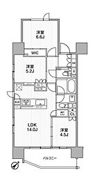 ディームス渋谷本町 1403 14階3LDKの間取り