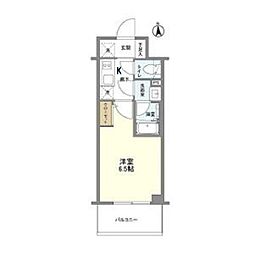 リヴェント難波ウエスト 1Kの間取図画像