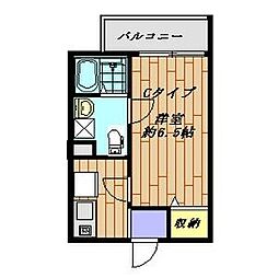 リヴテラス立川 203 2階1Kの間取り