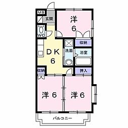 メゾンむさし野 3DKの間取図画像