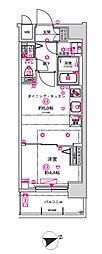 CREST TAPP 京都太秦天神川 dex I 1DKの間取図画像