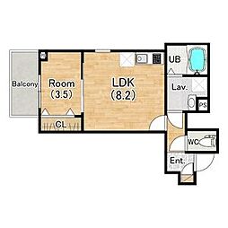 (仮称)ジーメゾン一宮天王ルクセルク 303 3階1LDKの間取り