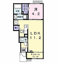 カンファタブル_KII 1LDKの間取図画像