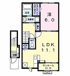 カンファタブル_KII 1LDKの間取図画像