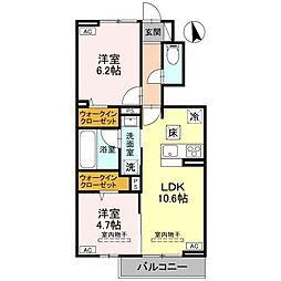 間取図画像 2LDK