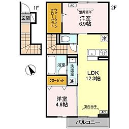 間取図画像 2LDK
