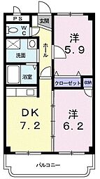 間取図画像 2DK