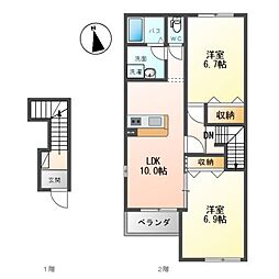 間取図画像 2LDK