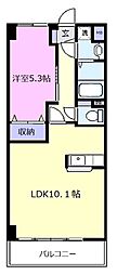 アーバンヒルズ城山 1LDKの間取図画像