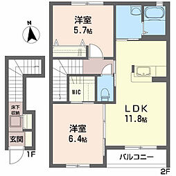 間取図画像 2LDK