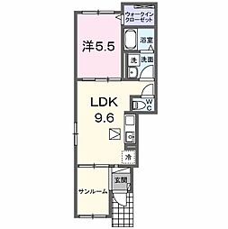 ラ・エスペランサ 1LDKの間取図画像