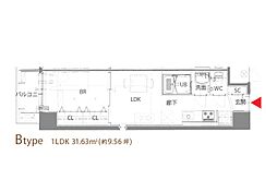 RESPIRE与野 1LDKの間取図画像