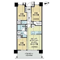 ザ・ライオンズ西川口 3LDKの間取図画像