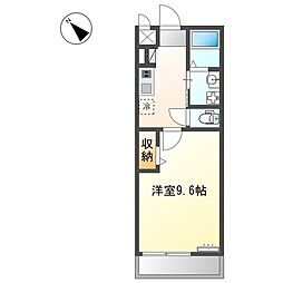 Asahi Tarnal(アサヒ ターナル) 1Kの間取図画像