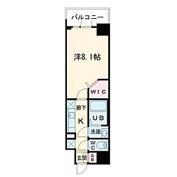 ミラージュパレス大阪ドームプロスパー 1Kの間取図画像