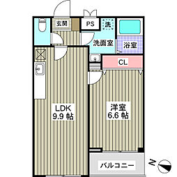 グランドール大宮 1LDKの間取図画像