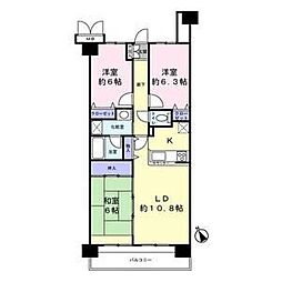 ダイアパレスライブシティ船橋 3LDKの間取図画像