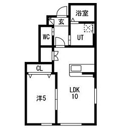 grand parace(グランドパレス)奥州II 1LDKの間取図画像