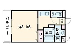 (仮称)ラ・シック県立大学前III 1Kの間取図画像