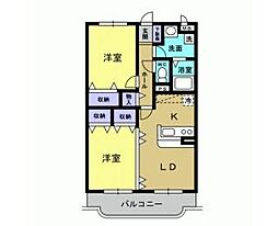 サイプレスガーデン2 2LDKの間取図画像