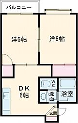 ソーラ牧1 2DKの間取図画像
