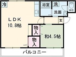 ふくろやマンション 1LDKの間取図画像