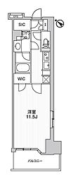 WORVE横浜伊勢佐木町 1Kの間取図画像