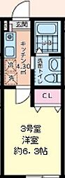 仮)シティハイツ座間 (2号棟) 1Kの間取図画像