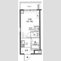 レナジア大東 ワンルームの間取図画像