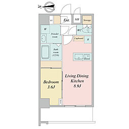 LIME RESIDENCE KAWAGUCHI EAST 1LDKの間取図画像