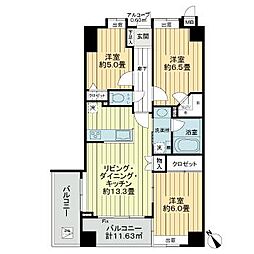 プライマリー西葛西アマーレ 3LDKの間取図画像