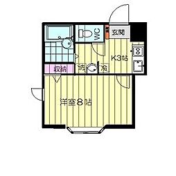 ロイヤルハイツ東八 1Kの間取図画像