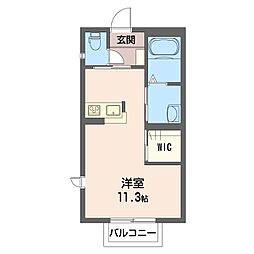 アーマビリータA ワンルームの間取図画像