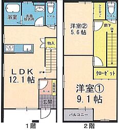 すまいる46 2LDKの間取図画像