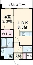 デ・クメール滑石 1LDKの間取図画像