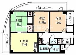 エクシーブ中野 3LDKの間取図画像