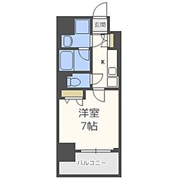 アーバネックス梅田西 1Kの間取図画像