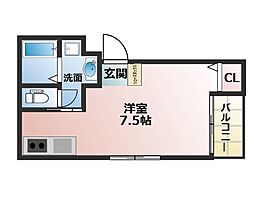 ワコーレヴィータ神戸上沢通サウス ワンルームの間取図画像