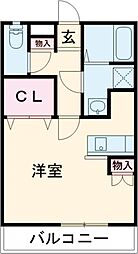 ビネンブルフ2 ワンルームの間取図画像