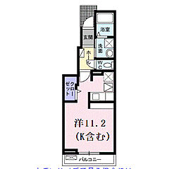 ハルカス三城 ワンルームの間取図画像