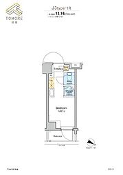 TOMORE田端 ワンルームの間取図画像