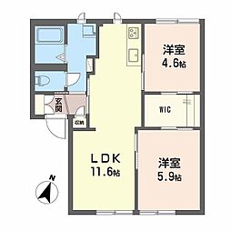 フォーレスSB 2LDKの間取図画像