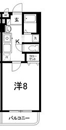 ALCAZAR 1Kの間取図画像