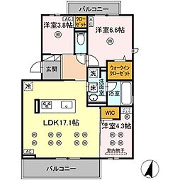 D-ROOM HILLS 泉台 3LDKの間取図画像