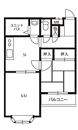 スタジオ足利 2Kの間取図画像