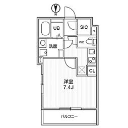 THE PALMS MUSE 新江古田(ザパームスミューズシ 1Kの間取図画像