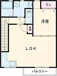 メゾンよしかわ 1LDKの間取図画像